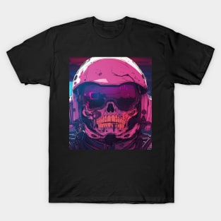 Cyberpunk Mech Pilot Skull T-Shirt